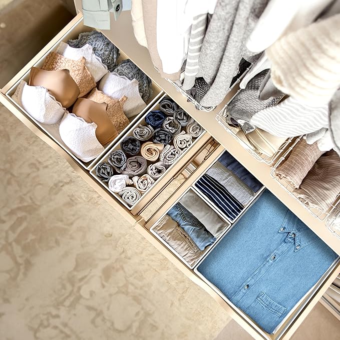 Simple Houseware Foldable Drawer Organizer Set of 12, Onesies – Closet & - Image 5