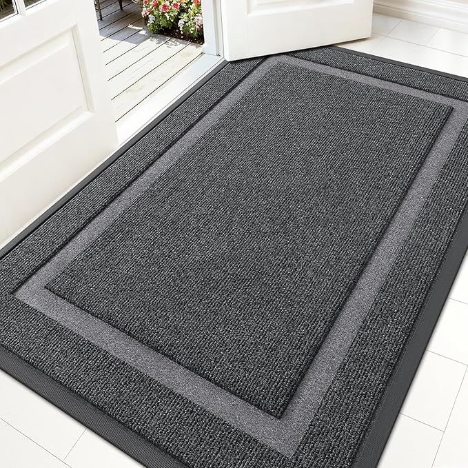 OLANLY Front Door Mat Indoor Outdoor Entrance, Waterproof All-Season, by OLANLY