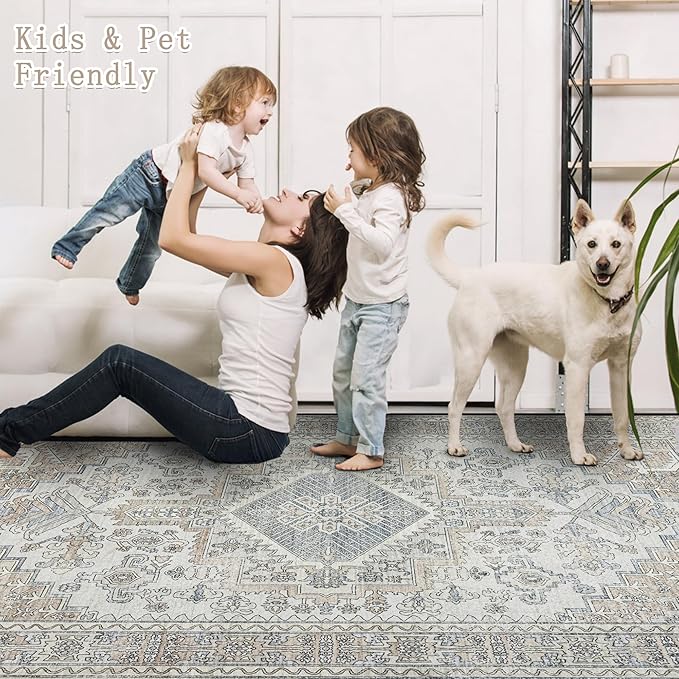 Machine Washable Rugs 8x10 Area Rugs - Image 4