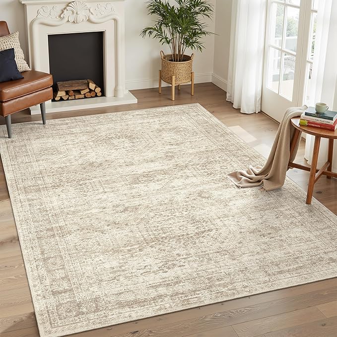 4x6 Area Rugs for Living Room, Vintage Washable Rugs for Dining Room, Home - Image 4