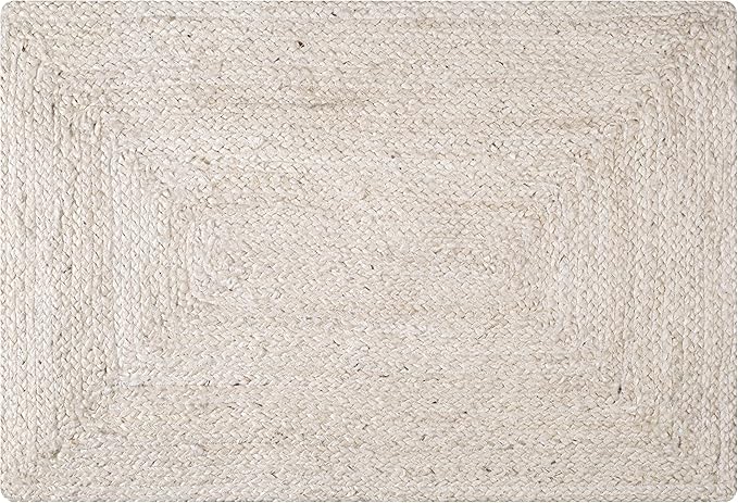 Hausattire Hand Woven Jute Braided Rug, Reversible Boho Entry Area Rugs - Image 4