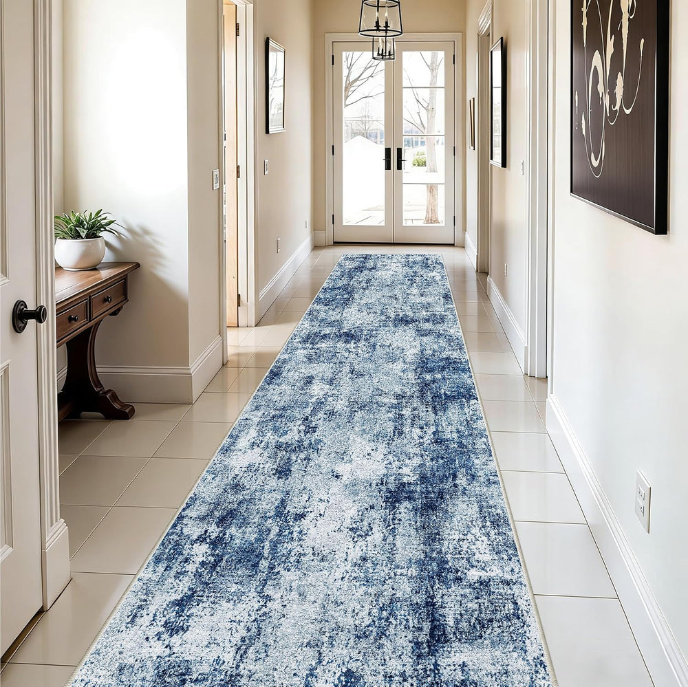 3x12 Washable Hallway Runner Rug: Non Slip Carpet Runners Easy-to-Clean