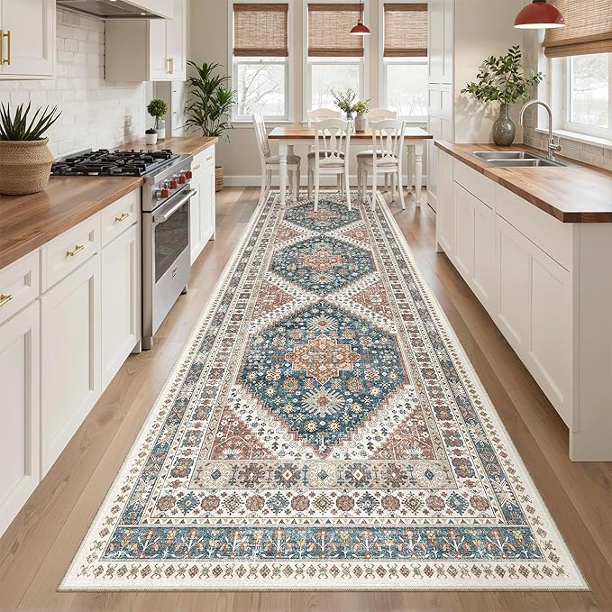 Madane Hallway Rug 3x10, Kitchen Rugs Washable Entryway Rug Vintage Kitchen - Image 3