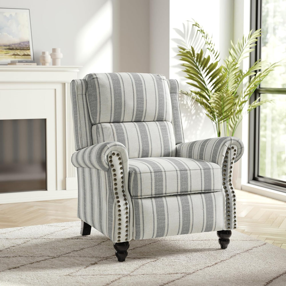 Recliner Chair, Modern Pushback Armchair with Adjustable Backrest & Footr...