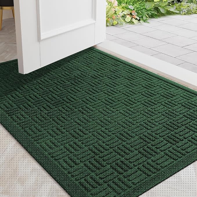 Mibao Front Door Mat Indoor Outdoor Entrance, Dirt Trapping Welcome Mats by Mibao