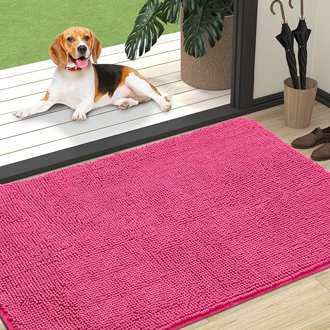 OLANLY Dog Door Mat for Muddy Paws 47x32, Absorbs Moisture and Dirt, Absorbent by OLANLY