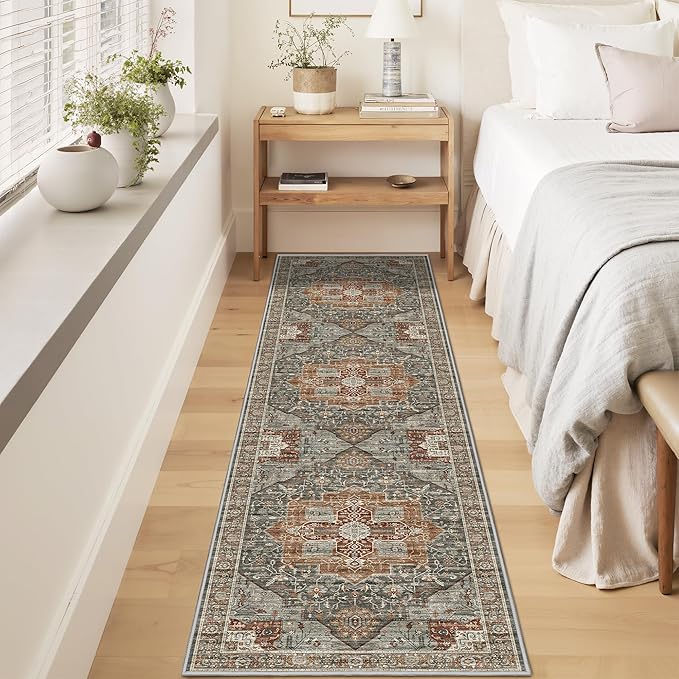 Runner Rug 2x8 Runners for Hallways Non Slip Washable, Vintage Hallway Runner - Image 5