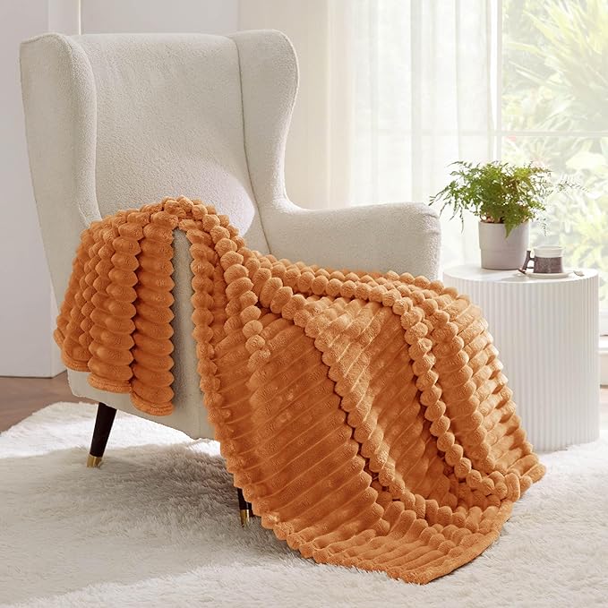 Bedsure GentleSoft Orange Twin XL Blanket