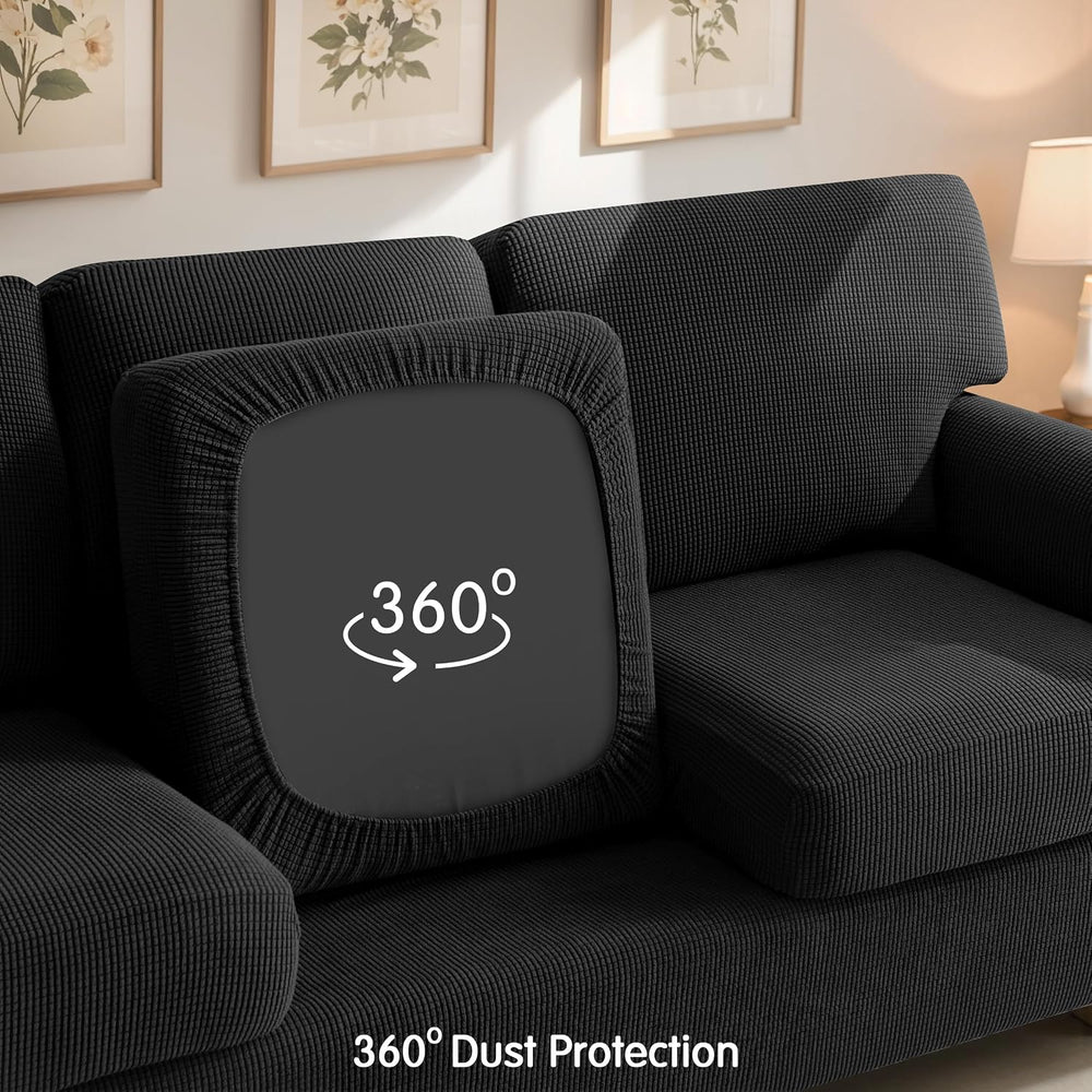 SUBRTEX 3 Pieces Stretch Sofa Slipcover Sets Couch Cover Sets Backrest Cushio...