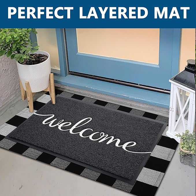EARTHALL Funny Welcome Mats Outside/Inside 59"x35", Front Door Mat Outdoor - Image 3