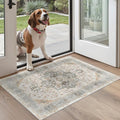 Madane Washable Area Rug 2x3, Small Entryway Rug Non-Slip Vintage Door Mat by Madane
