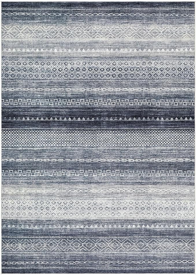 Nakagishi Area Rug Living Room Rugs: 4X6 Machine Washable Boho Large Neutral - Image 7