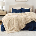 Bedsure GentleSoft Fluffy Beige Blankets Queen Size by BEDSURE