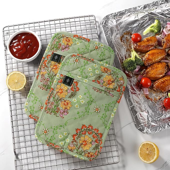 BONTHEE Pot Holders for Kitchen Heat Resistant Hot Pads for Countertops Oven - Image 4