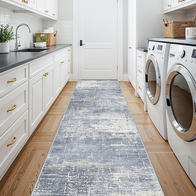 Washable 12ft Hallway Runner Rug: Non-Slip 2'6x12 Kitchen Rugs Low-Pile - Image 5