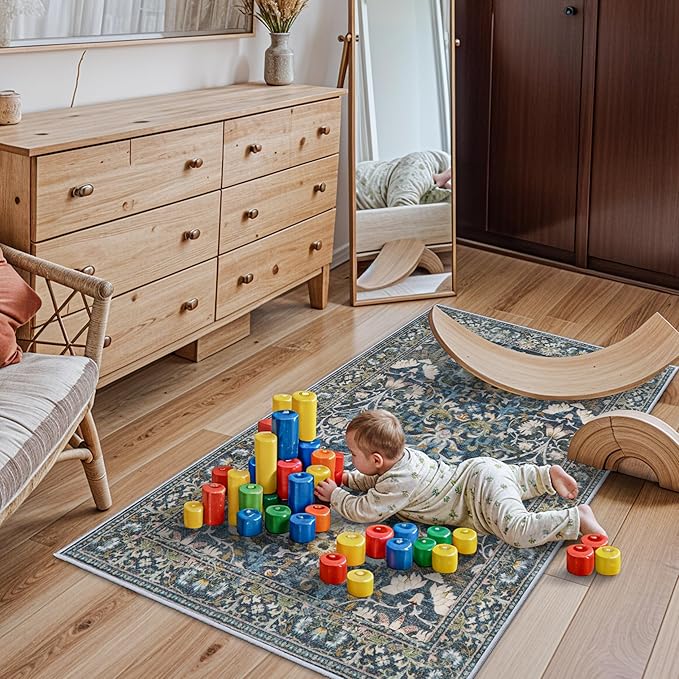 Washable 3x5 Entryway Area Rugs: Ultra Soft Low Pile Carpet - Image 6