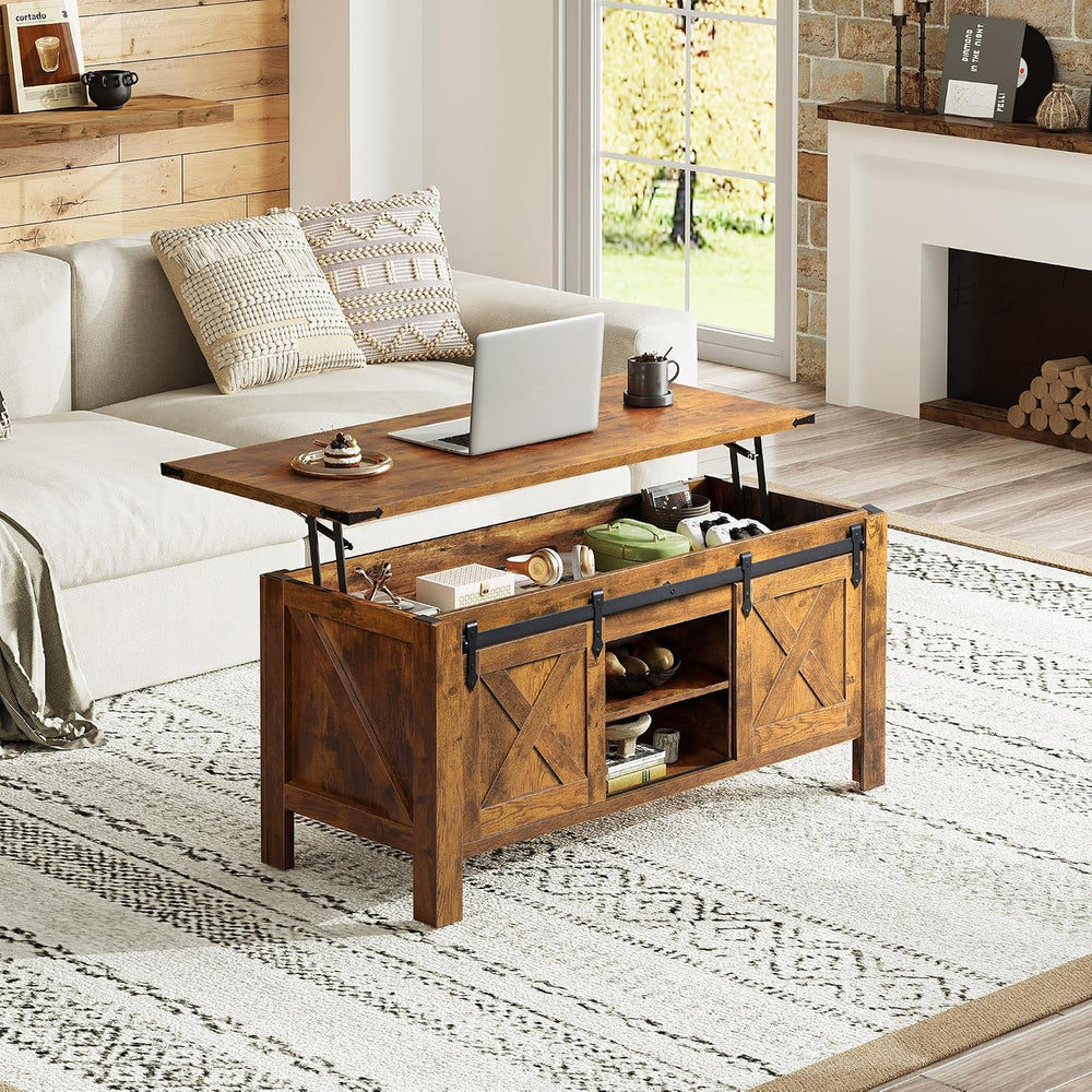 WLIVE Coffee Table with Storage Brown, 47.2" Lift Top for Living Room Home