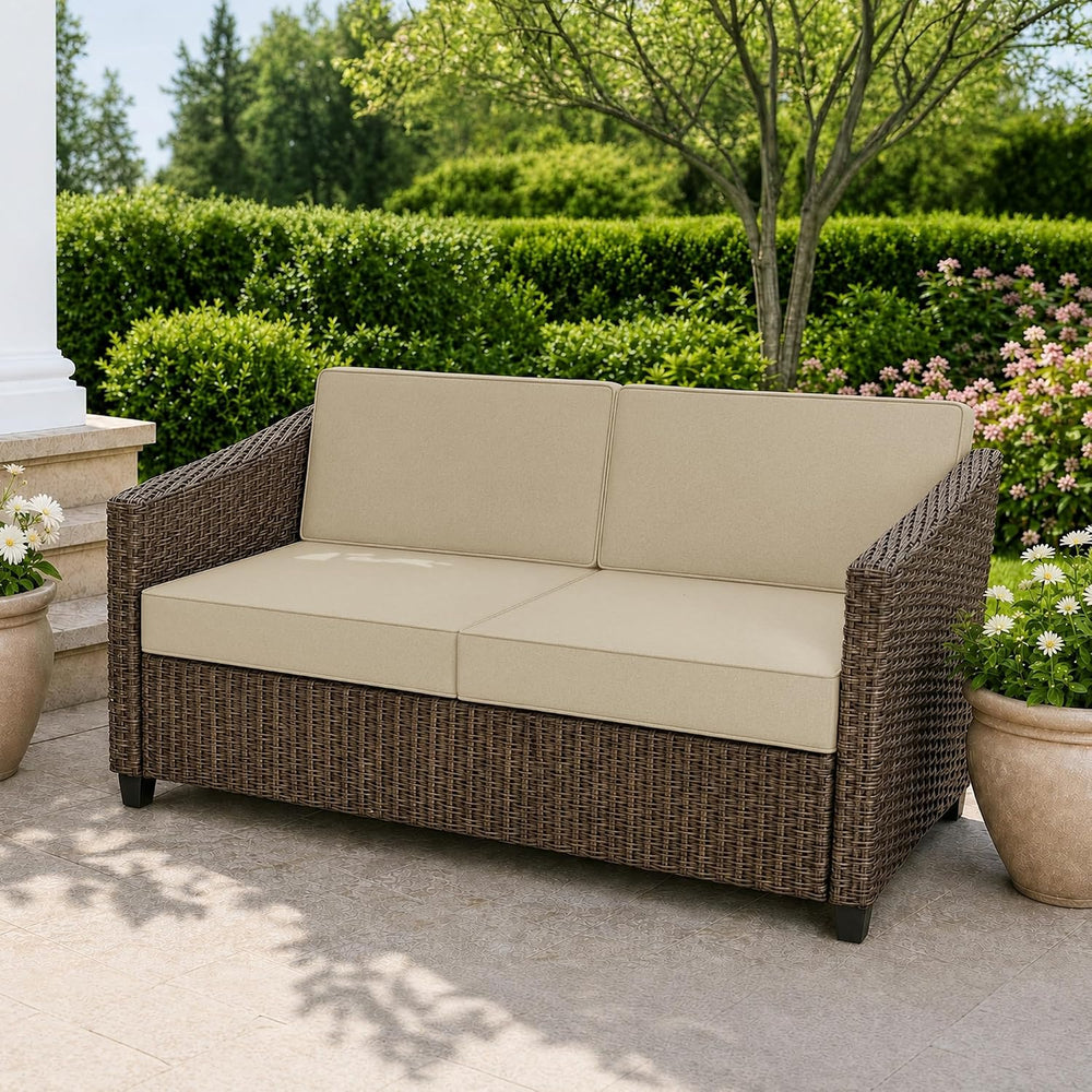 Outdoor Furniture Cushions 25.6x25.6 Inch, Deep Seat Patio Couch Cushions Rep...