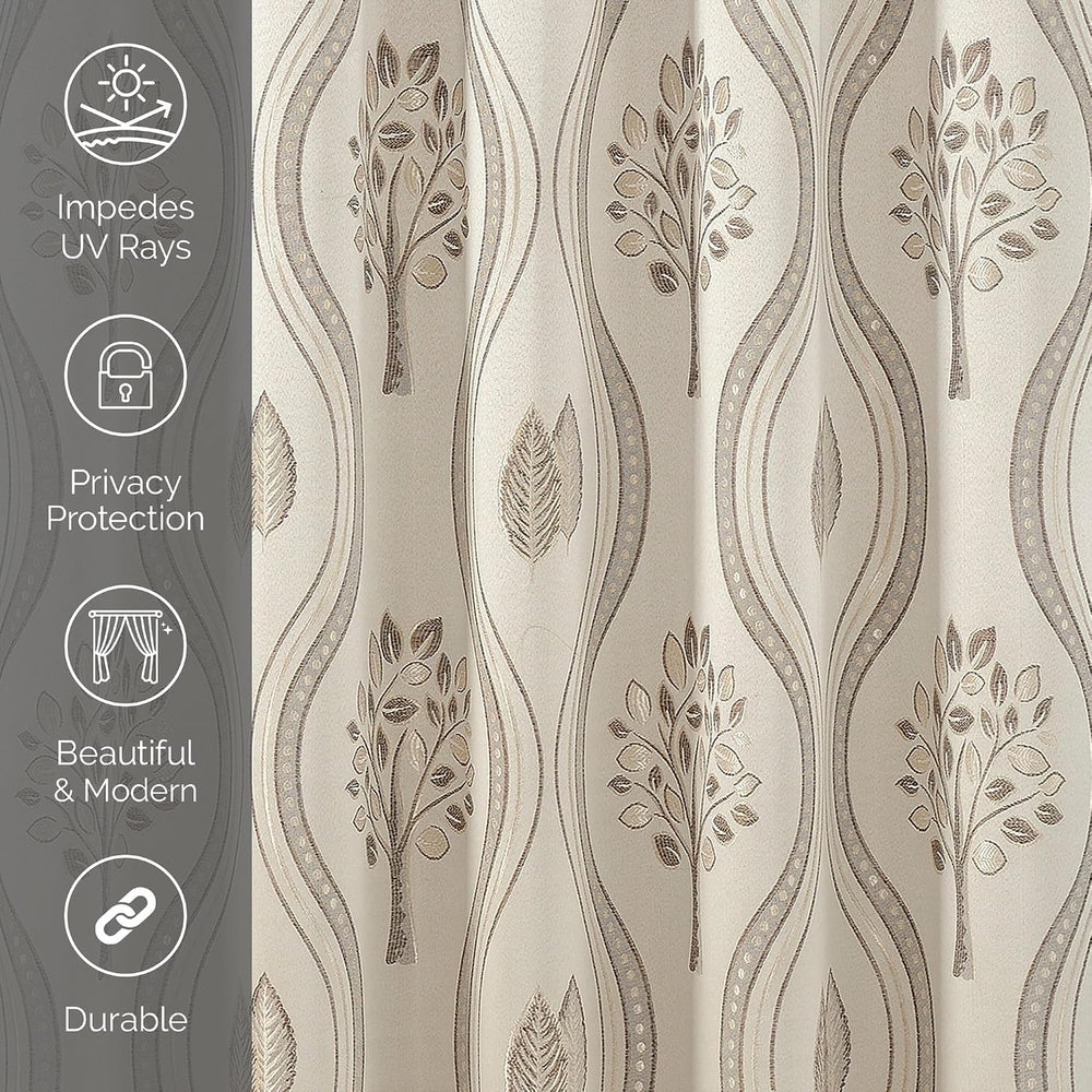 Elegant Comfort Luxurious Beautiful Curtain Panel Set with Attached Valance a...