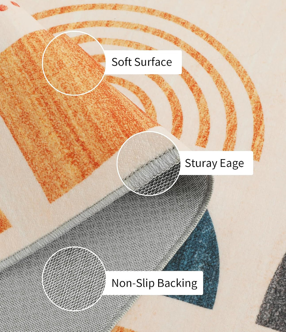 YIHOUSE Boho 2x6 Runner Rug for Kitchen Non Slip Washable, Mid-Century Modern...