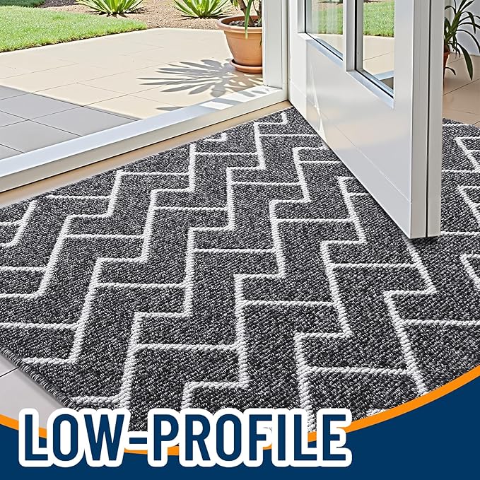 OLANLY Front Door Mat, Non-Slip Rubber Backing, Dirt Resistant and Absorbent