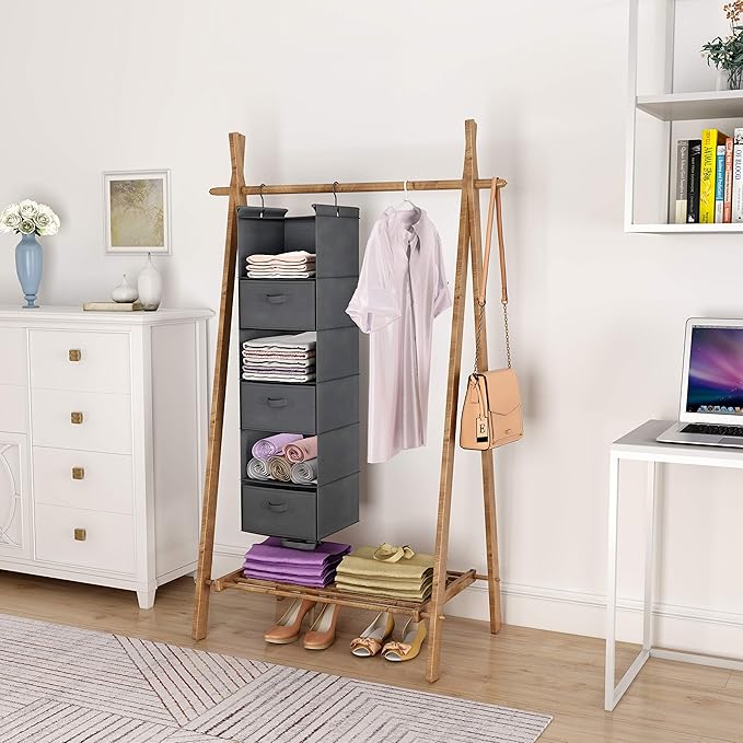MAX Houser 6 Tier Shelf Hanging Closet Organizer, Closet Hanging Shelf - Image 6