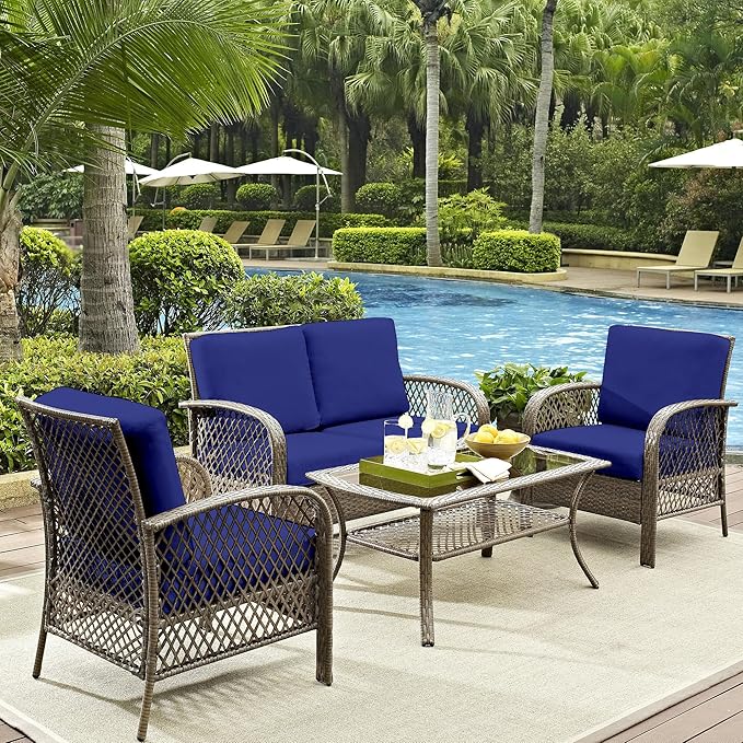 12Pcs Outdoor Cushion Covers, Patio Cushion Covers, Stretch Elastic Slipcovers - Image 6