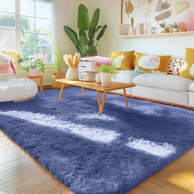 OLANLY Area Rugs for Living Room Bedroom, Machine Washable 4x5.9 ft Soft Fluffy - Image 3