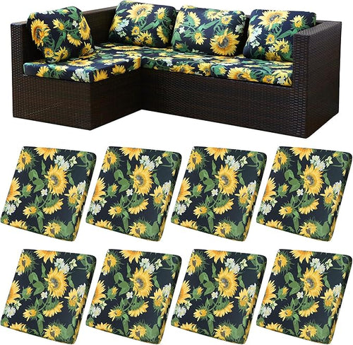 8Pcs Stretch Patio Cushion Covers, Outdoor Couch Covers Replacement, Outdoor by BIETYONE