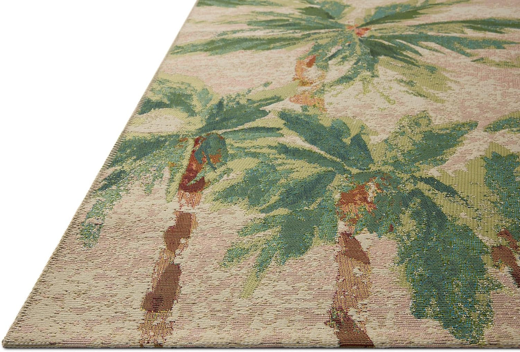 Loloi Botanical Clay/Green 2'-5" x 7'-8" Runner Rug | BOT-04 Indoor/Outdoor Approx. 2x8 Grey Hallway Entryway Kitchen, Vintage Inspired, Romantic, Runner Rug