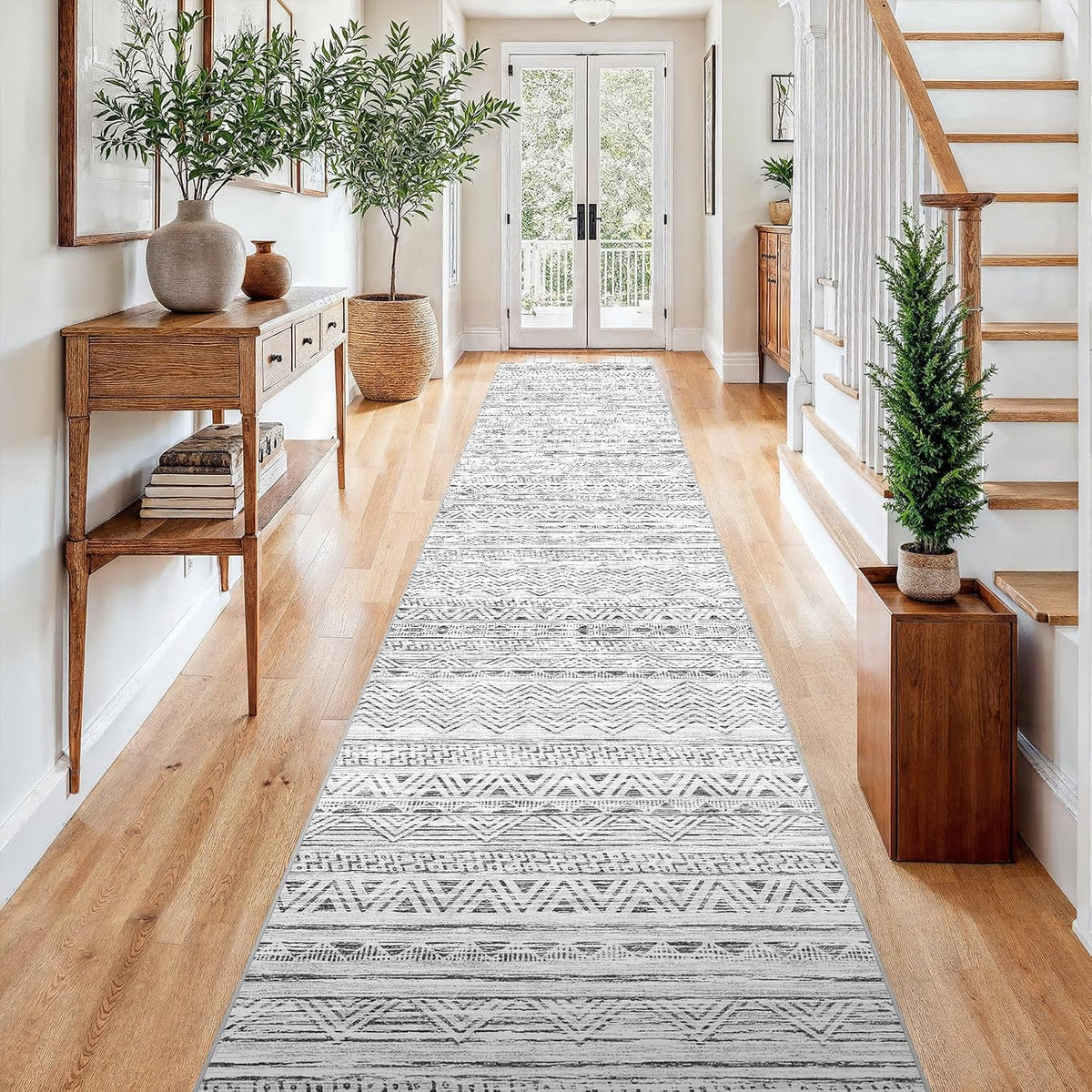 3x15 Washable Kitchen Runner Rug: Modern Moroccan Runners