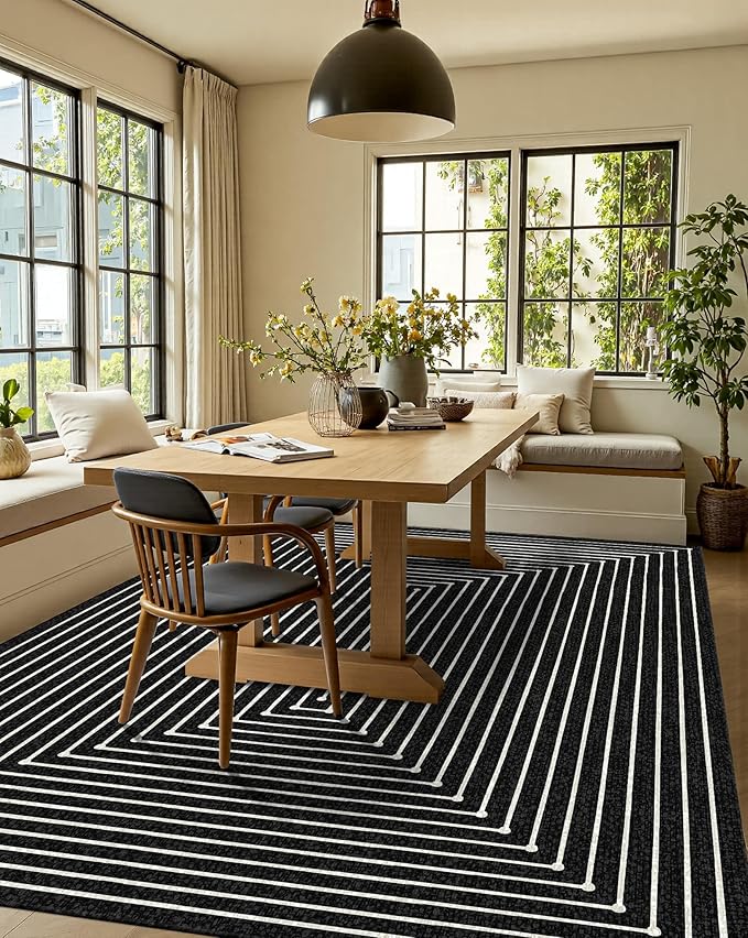 Latte&Fog 5x7 Area Rugs for Living Room Bedroom, Modern Abstract Washable Rug - Image 5