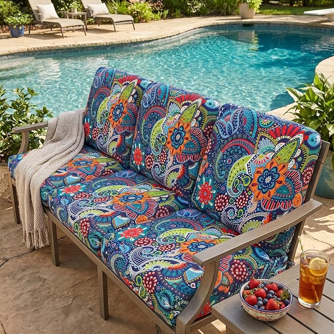 hyha Printed Couch Cushion Covers, Floral Sofa Covers Washable - Image 7
