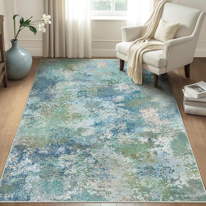 BEIMO Area Rugs 4x6 for Living Room Bedroom, Modern Abstract Machine Washable - Image 2