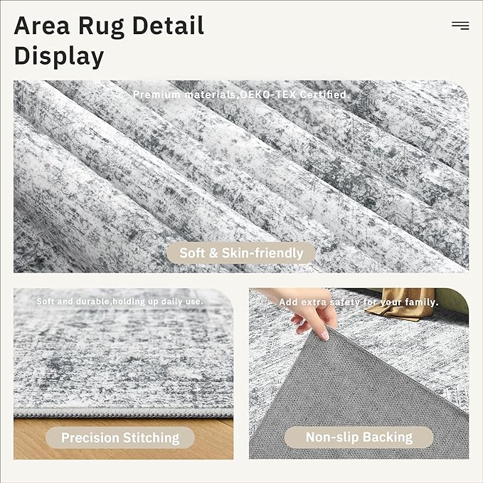 Runner Rug 2x7 Washable Non-Slip Hallway Runner Rugs - Image 6