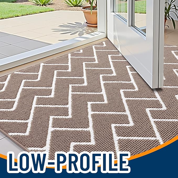 OLANLY Front Door Mat, Non-Slip Rubber Backing, Dirt Resistant and Absorbent - Image 3