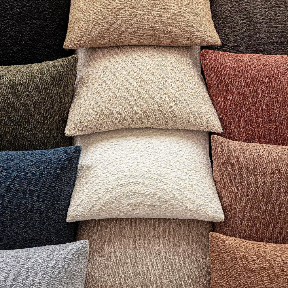 Foindtower Decorative Textured Boucle Throw Pillow Covers 26x26 Light Brown