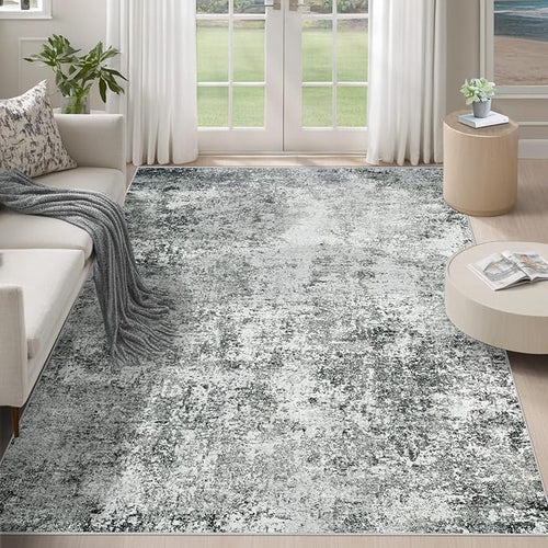 5x7 Area Rugs for Living Room, Washable Modern Abstract Large Area Rug Neutral by XLUEZ