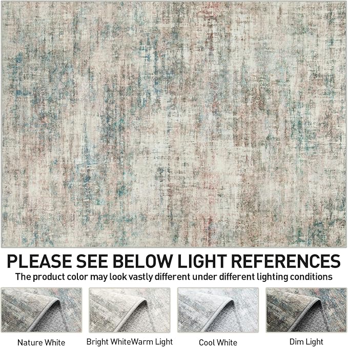 8x10 Area Rugs Washable Rug: Large Modern Abstract Living Room Rug Soft - Image 7