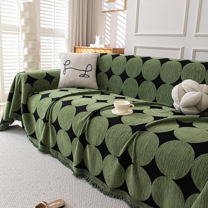 Boho Chenille Couch Cover for Dogs, Non Slip Sofa Cover, Couch Slipcover Covers - Image 5
