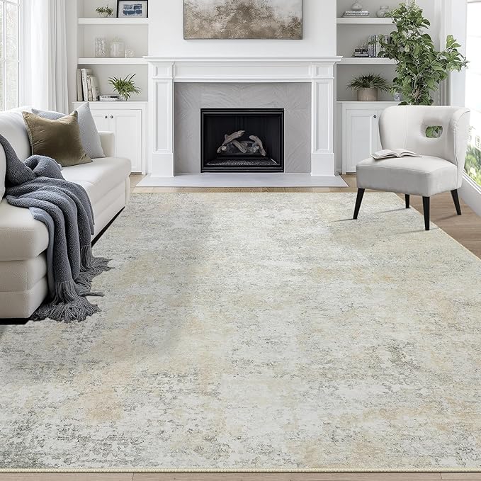 9x12 Area Rugs for Living Room Rug Washable: Abstract Large Rug for Dining Room by Aelenmu