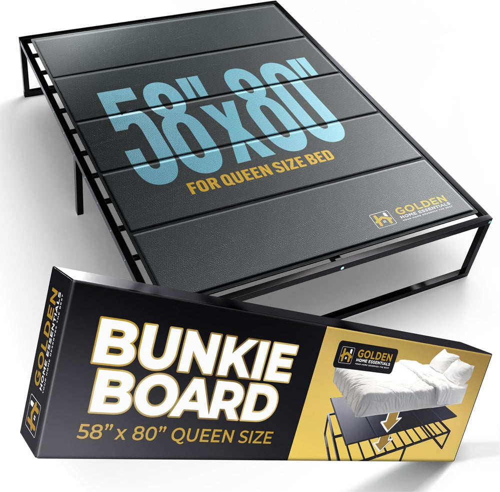 Heavy Duty Bunkie Board Queen Size 58x80, Low Profile Anti-Sag Bed Support
