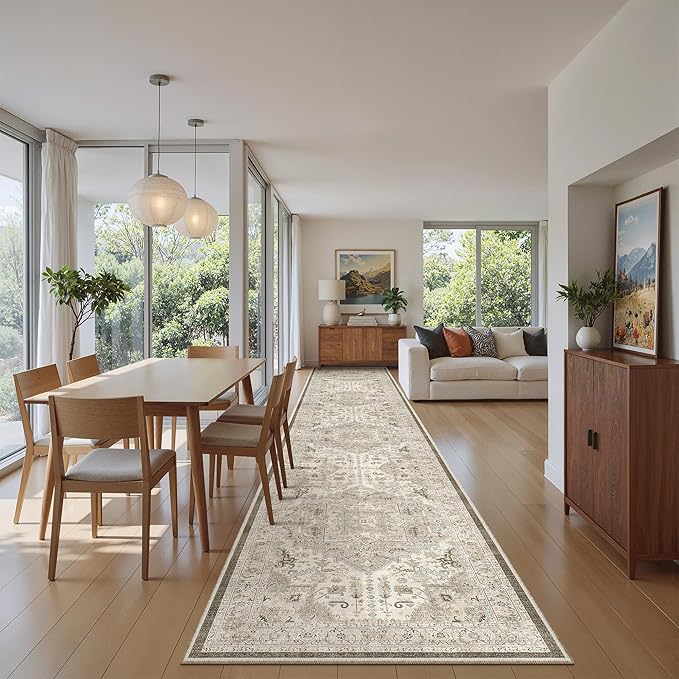 Madane Hallway Runner Rug 2'6''x14' Kitchen Runner, Non Slip Vintage Runners - Image 5