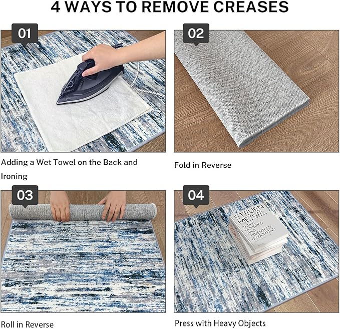 Lansny Modern Abstract Runner Rug 2x10 - Image 4