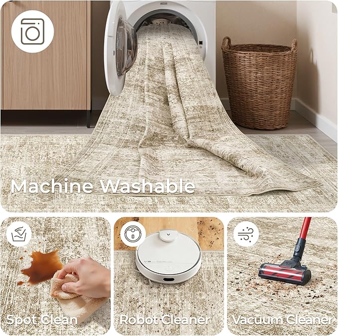 3x18 Washable Runner Rug for Hallway, Non-Slip Long Hallway Runner for Entryway - Image 8