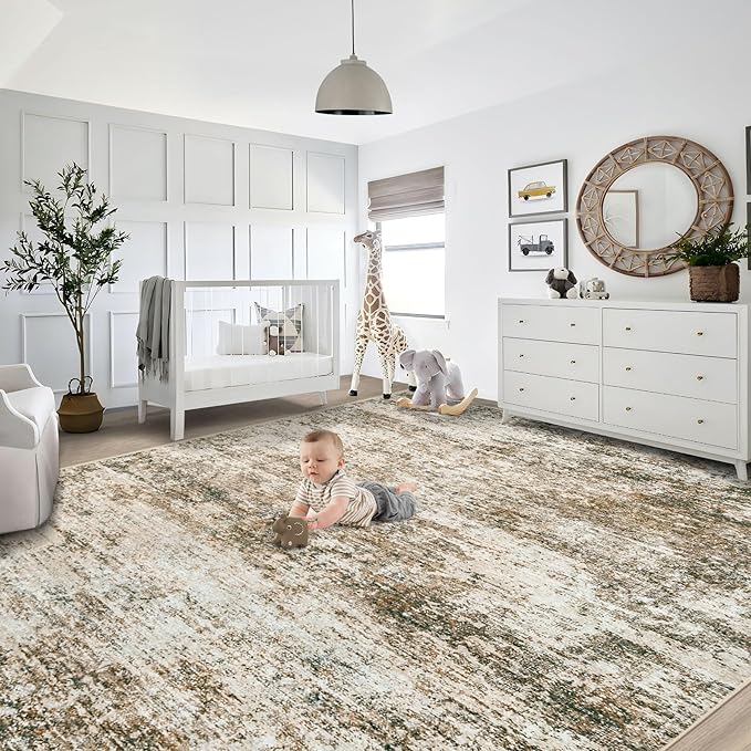 XLUEZ 9x12 Area Rug for Living Room, Washable Modern Abstract Large Area Rug - Image 3