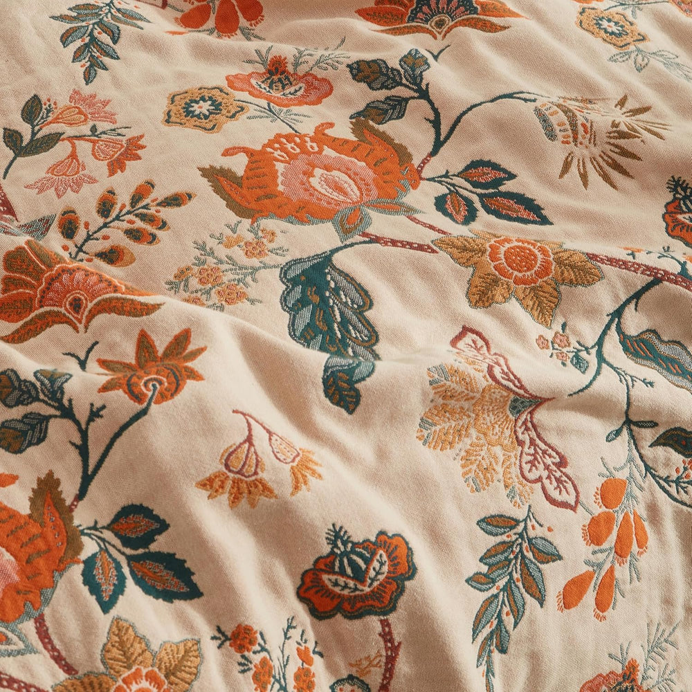 Boho Throw Blanket for Bed 60”x80”, 100% Cotton Blanket for Couch Sofa
