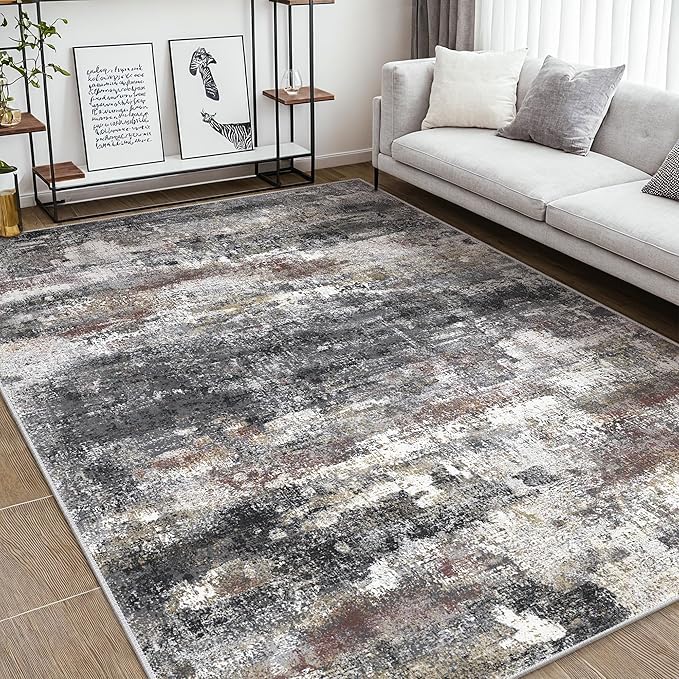 Area Rugs 8x10 for Living Room Bedroom, Modern Abstract Machine Washable Soft - Image 4