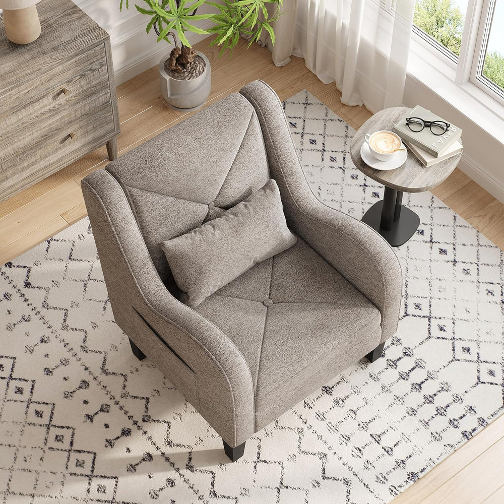 Maupvit Chenille Accent Chair for Living Room Bedroom Chair Comfy Reading Cha...