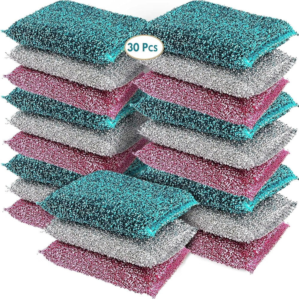 Dish Sponges for Kitchen Non-Scratch Scrub Sponges for Dishes, Stainless Steel